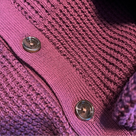 Club Room Chunky Sweater Mens Small S Waffle Knit Cardigan Mock Neck Long Sleeve - Picture 11 of 11